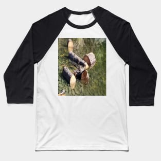 Nature River Logs Vancouver Island #57 Baseball T-Shirt